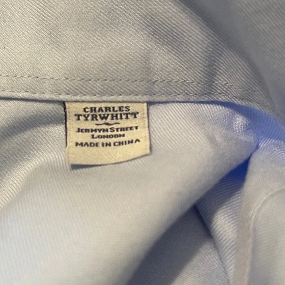 CHARLES TYRWHITT Blue Slim Fit Shirt 16 1/2/35in - Picture 3 of 9